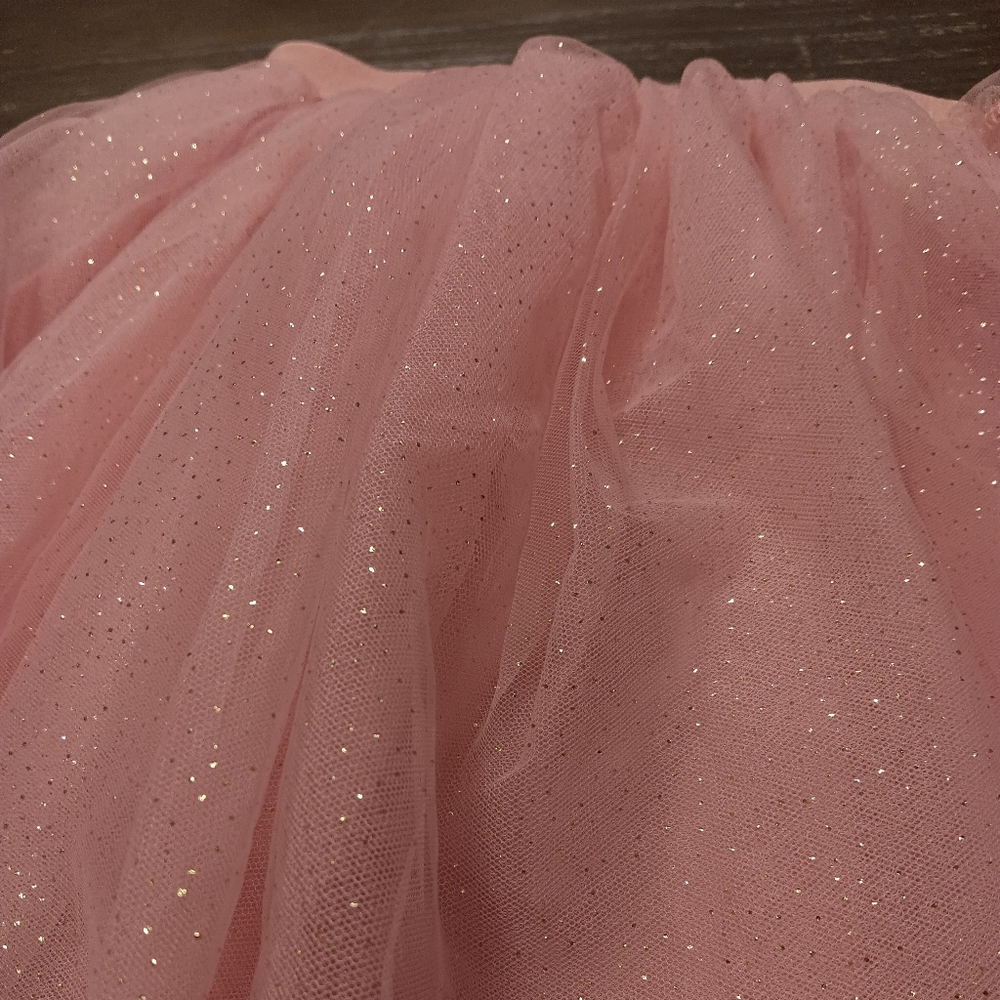 Sparkling Pink Tulle Skirt For A Little Girl